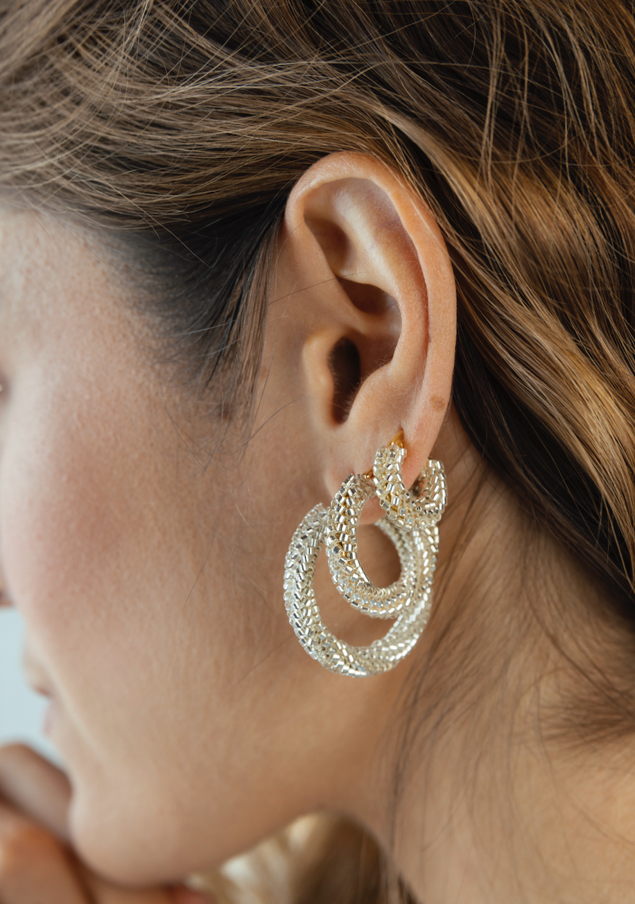 Aretes Silver essential hoops