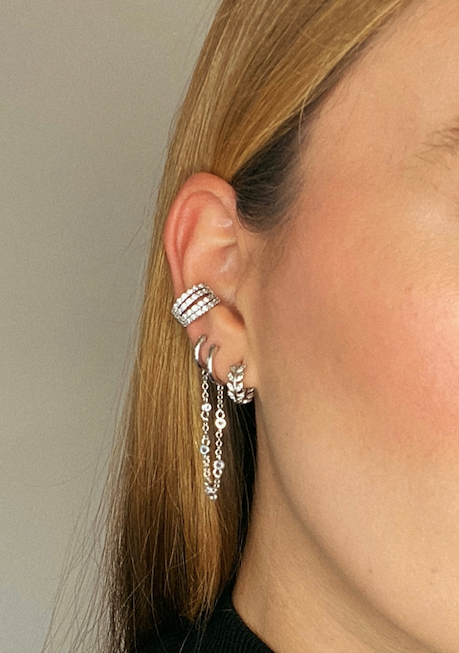 Aretes Silver Rowan Earrings