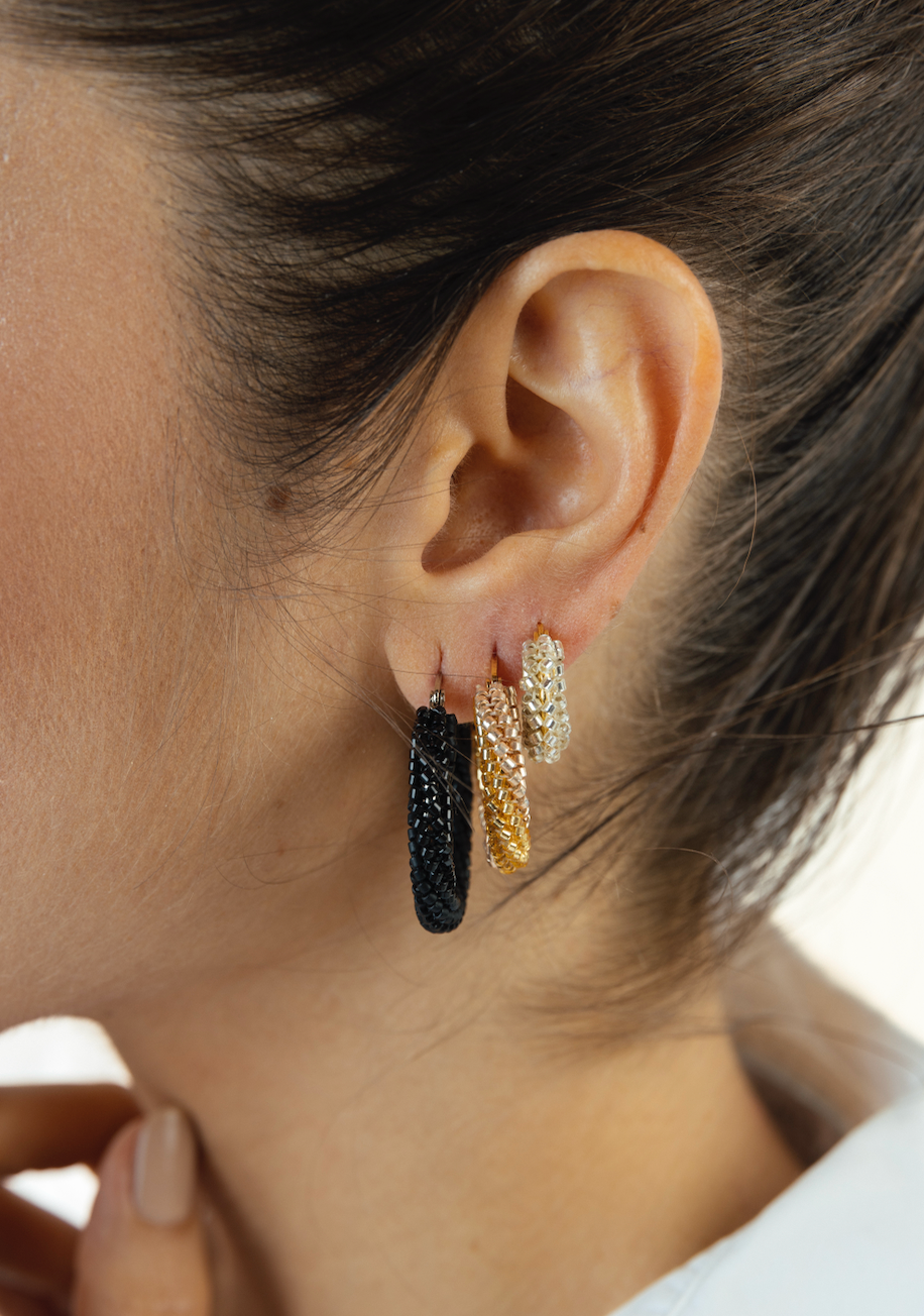 Aretes Golden essential hoops