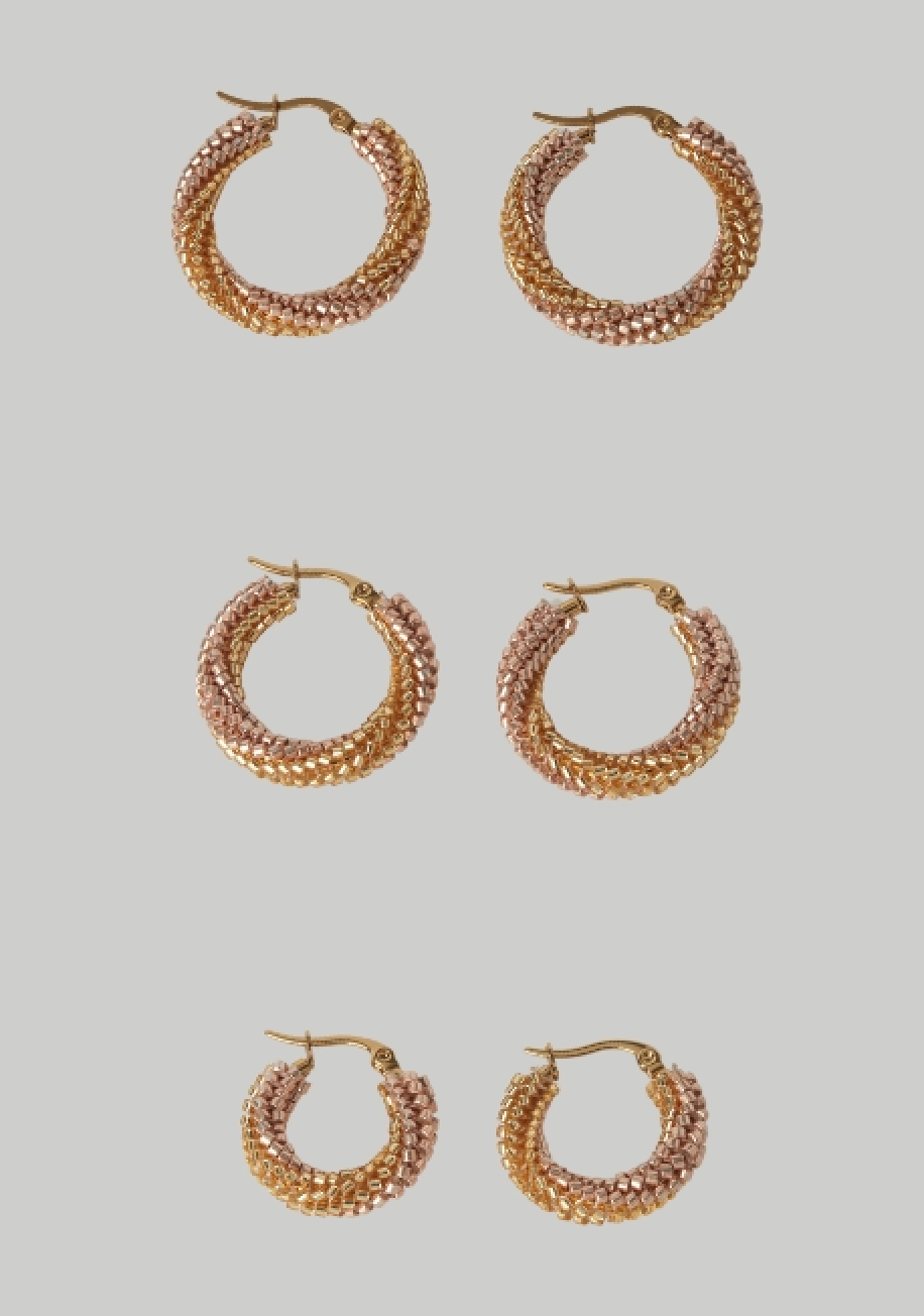 Aretes Golden essential hoops